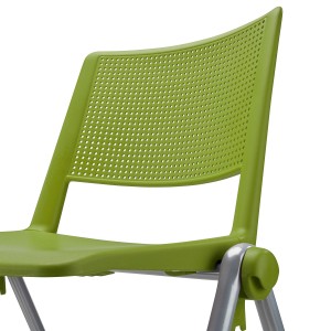 Silla de confidente CARINA, apilable, negro y patas grises