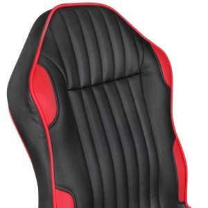 Silla Juvenil HELEN en Piel Negra y Roja