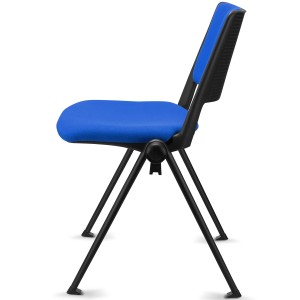 Silla de confidente CARINA, apilable, tela negro
