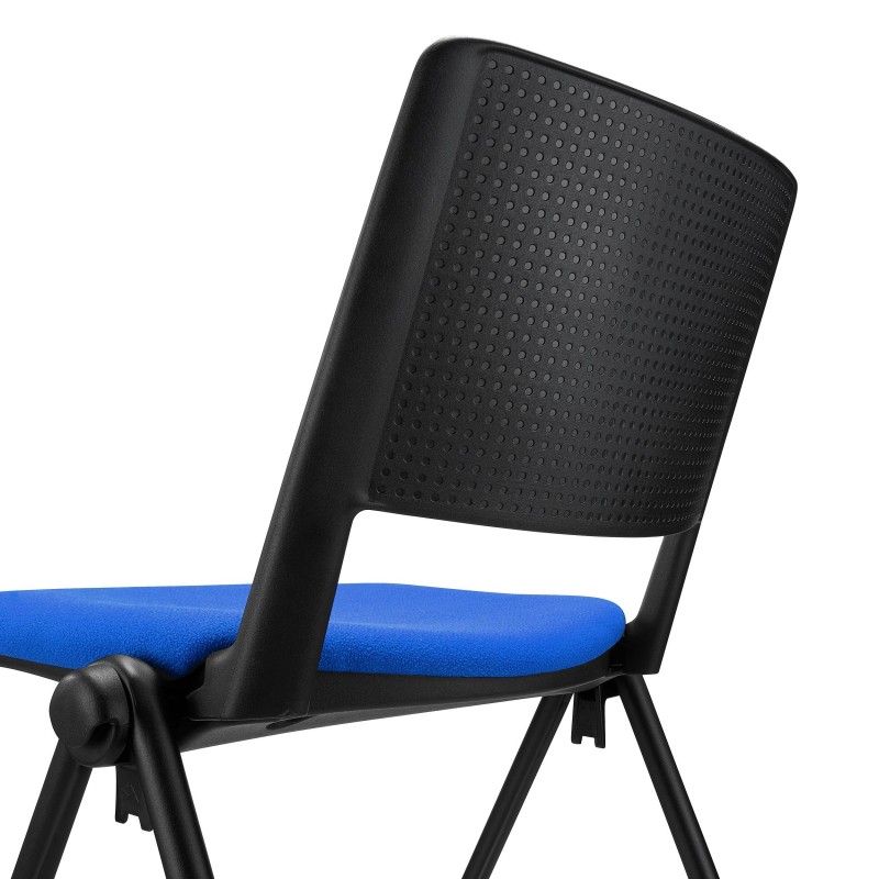 Silla de confidente CARINA, apilable, tela negro