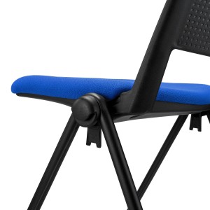 Silla de confidente CARINA, apilable, tela negro