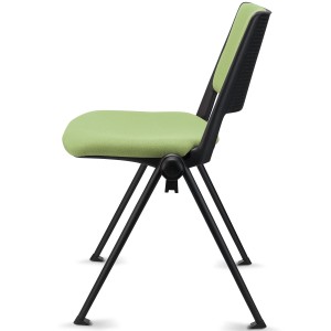 Silla de confidente CARINA, apilable, tela negro