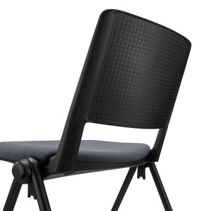 Silla de confidente CARINA, apilable, tela negro