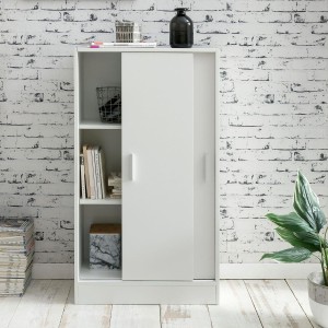 Armario de Oficina NABILA en Madera color Blanco