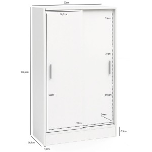 Armario de Oficina NABILA en Madera color Blanco