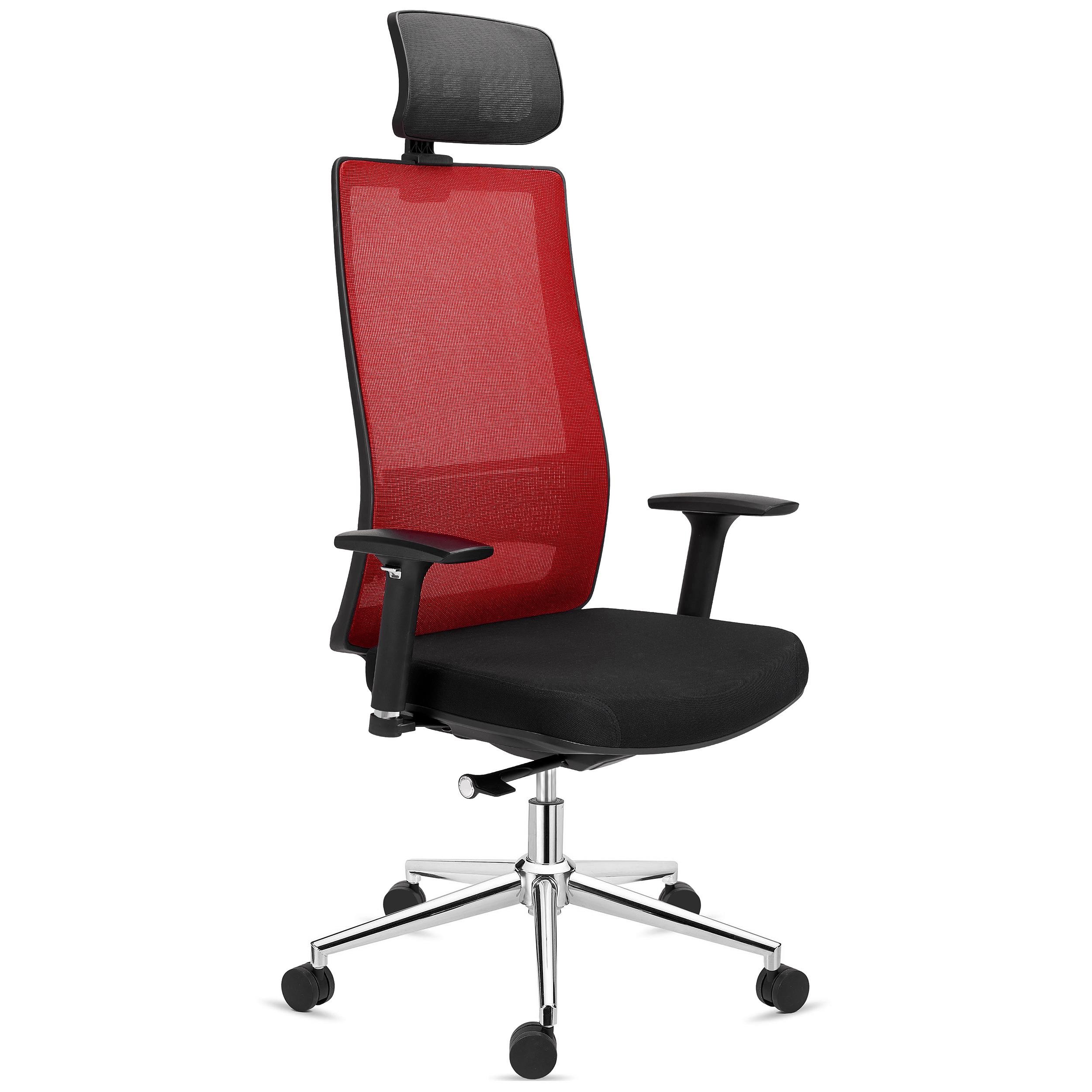 Silla Ergonómica SANTOS, Reposacabezas, Uso Profesional 8h, En Negro