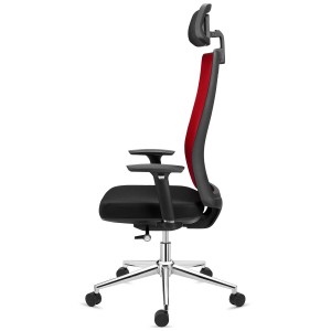Silla Ergonómica SANTOS con reposacabezas, uso 8h, negro