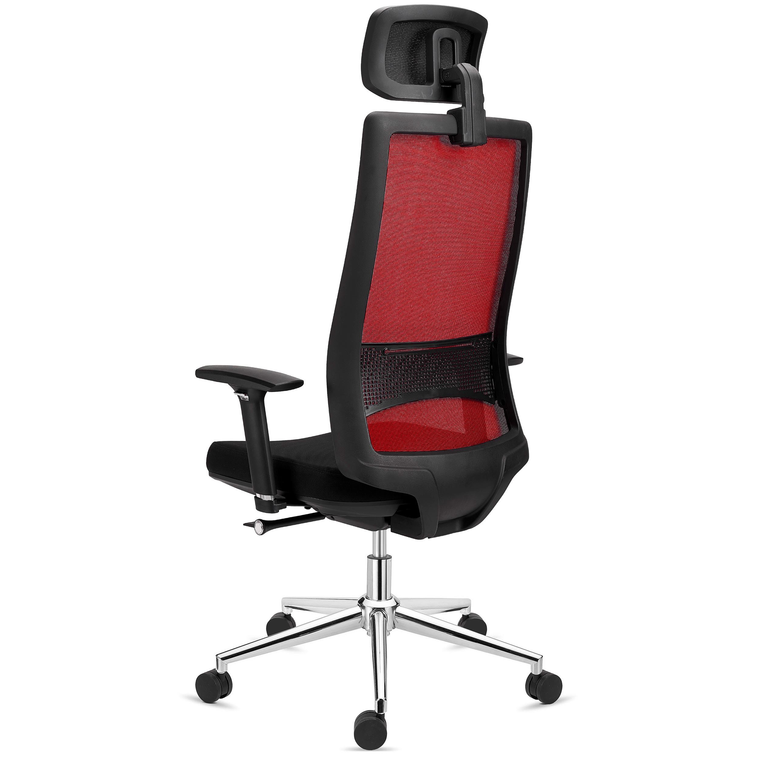 Silla Ergonómica SANTOS, Reposacabezas, Uso Profesional 8h, En Negro