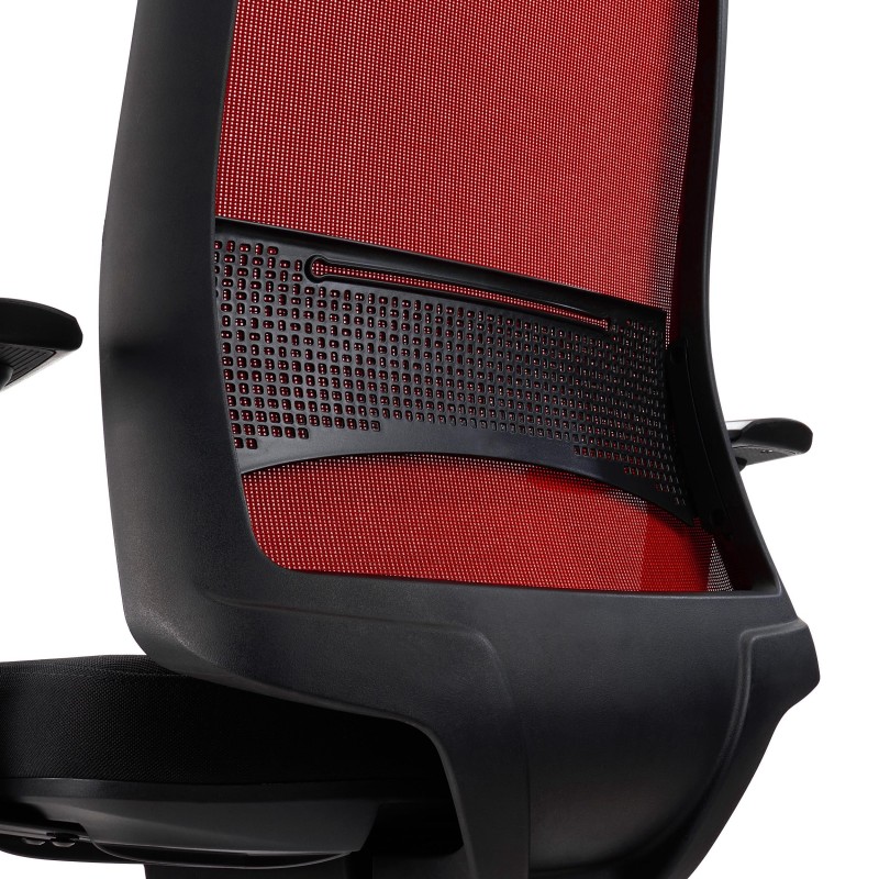 Silla Ergonómica SANTOS con reposacabezas, uso 8h, negro