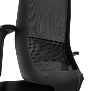 Silla Ergonómica SANTOS con reposacabezas, uso 8h, negro
