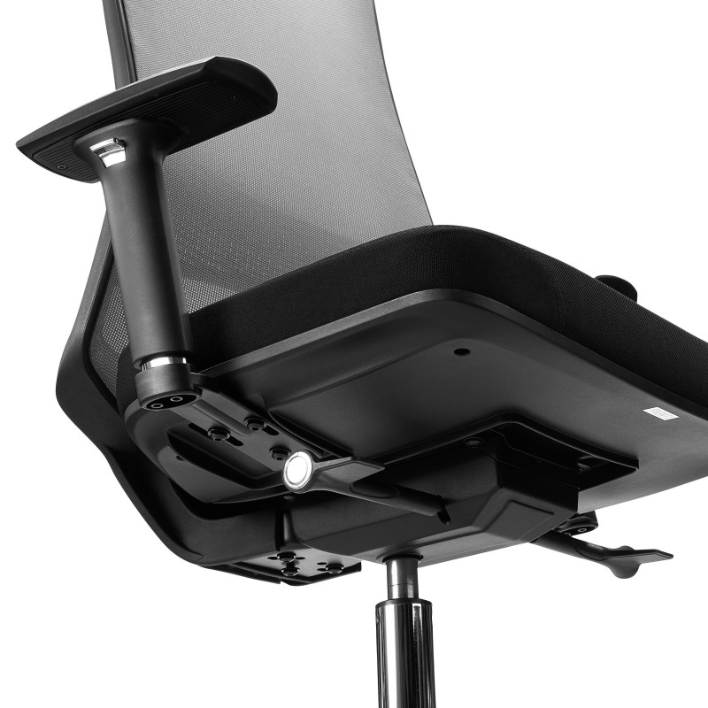 Silla Ergonómica SANTOS con reposacabezas, uso 8h, negro
