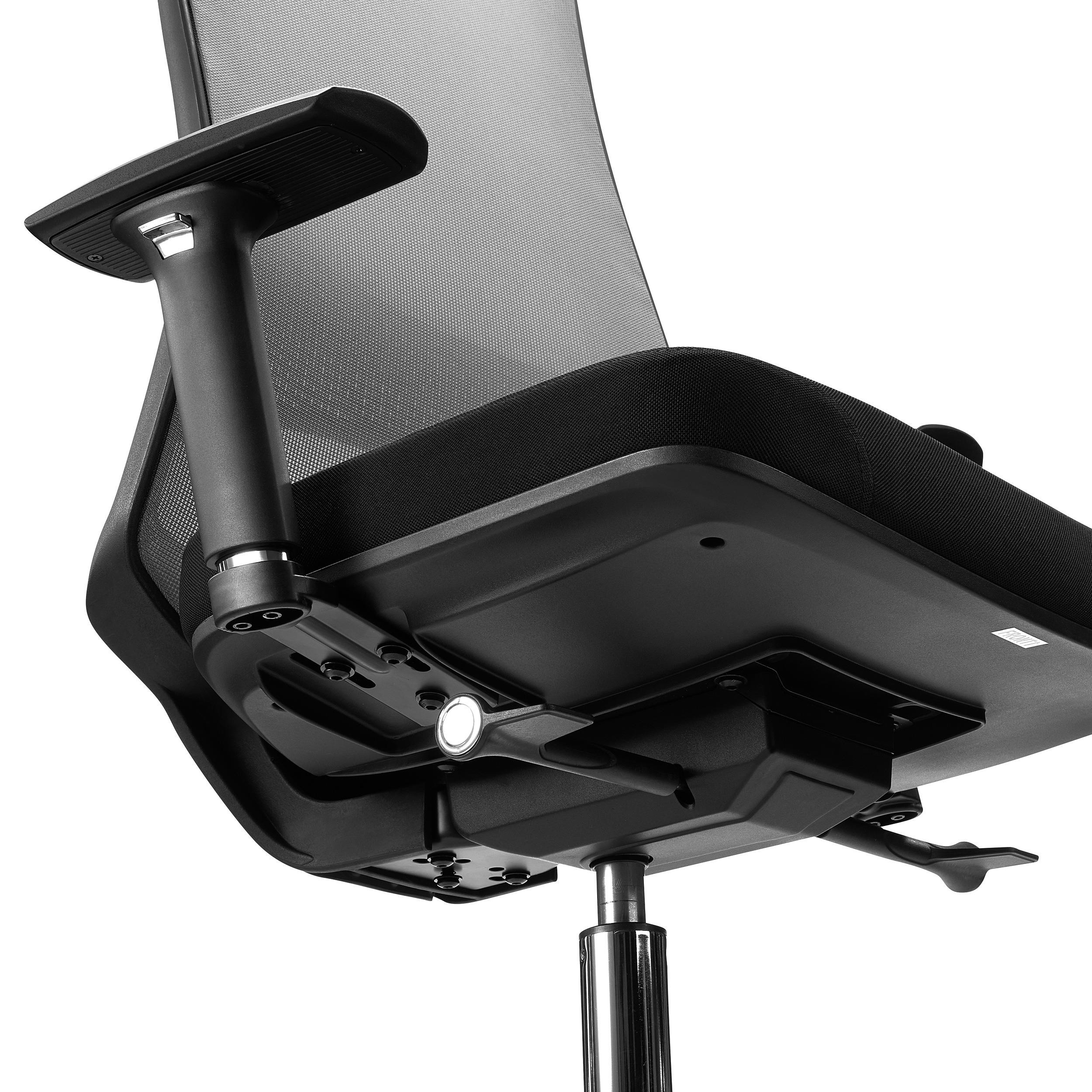 Silla Ergonómica SANTOS, Reposacabezas, Uso Profesional 8h, En Negro