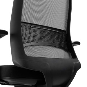 Silla Ergonómica SANTOS con reposacabezas, uso 8h, negro