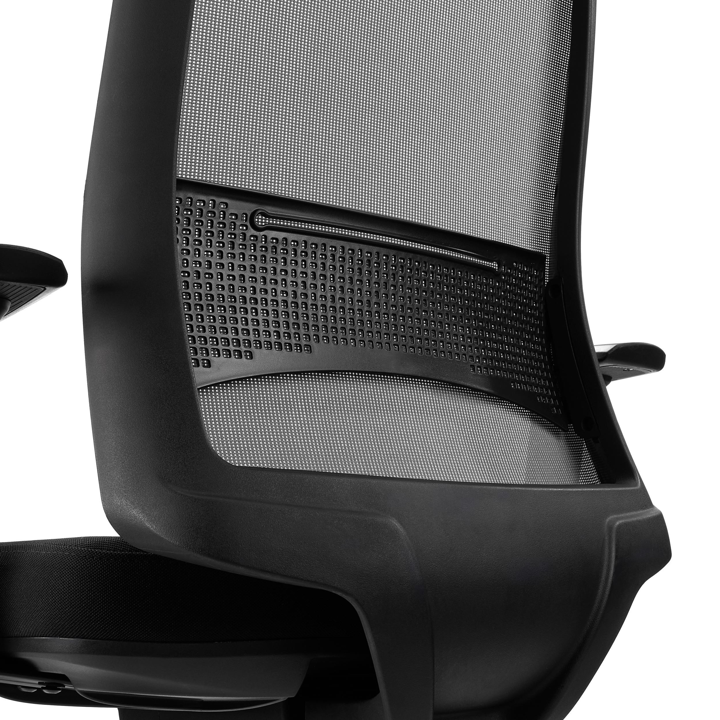 Silla Ergonómica SANTOS, Reposacabezas, Uso Profesional 8h, En Negro