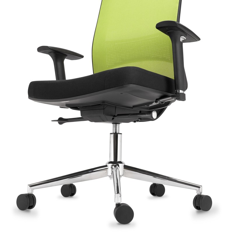 Silla Ergonómica SANTOS con reposacabezas, uso 8h, negro