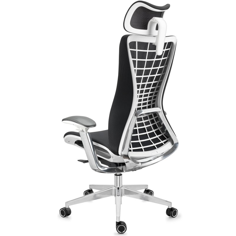 Silla ergonómica ENERGY, reposacabezas, en negro