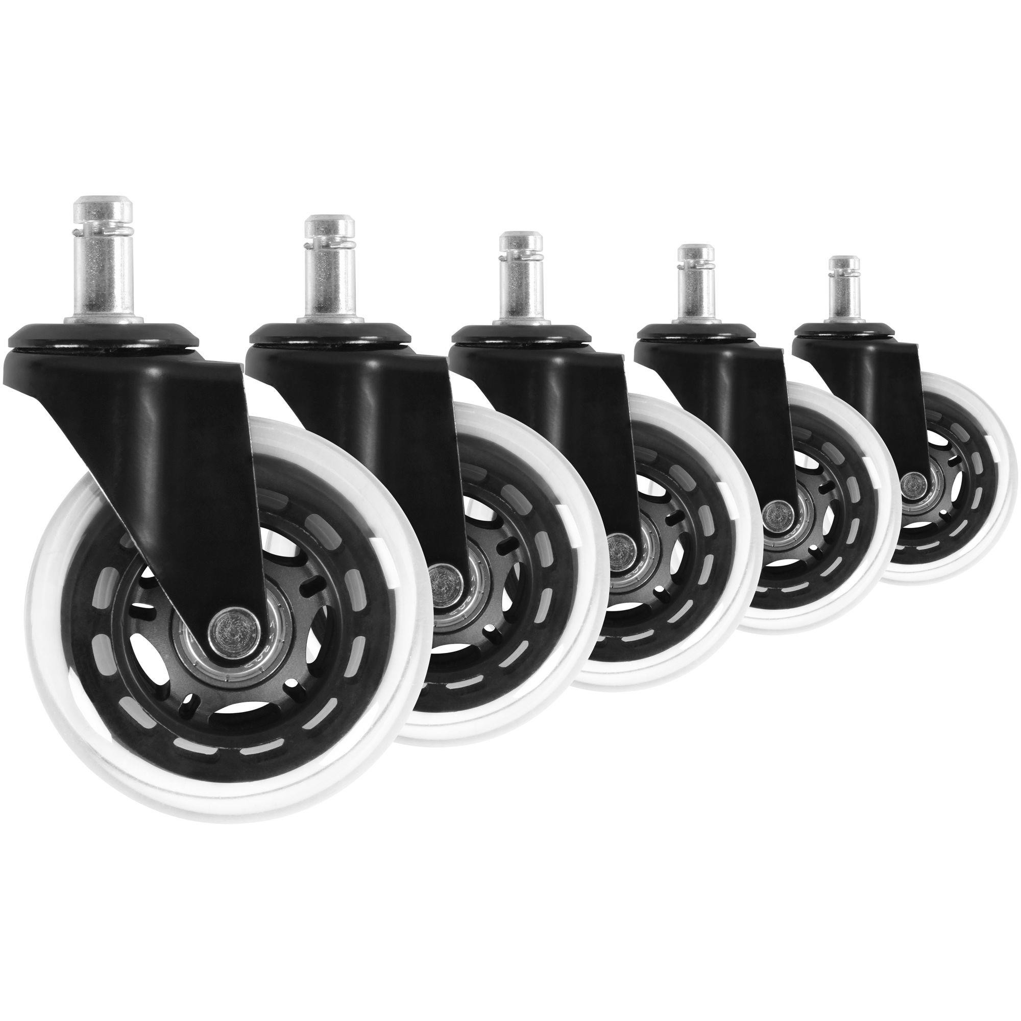 Lote 5 Ruedas ROLLER 1, 11x75mm, Silenciosas, Máxima Resistencia, Aptas para Suelos Duros