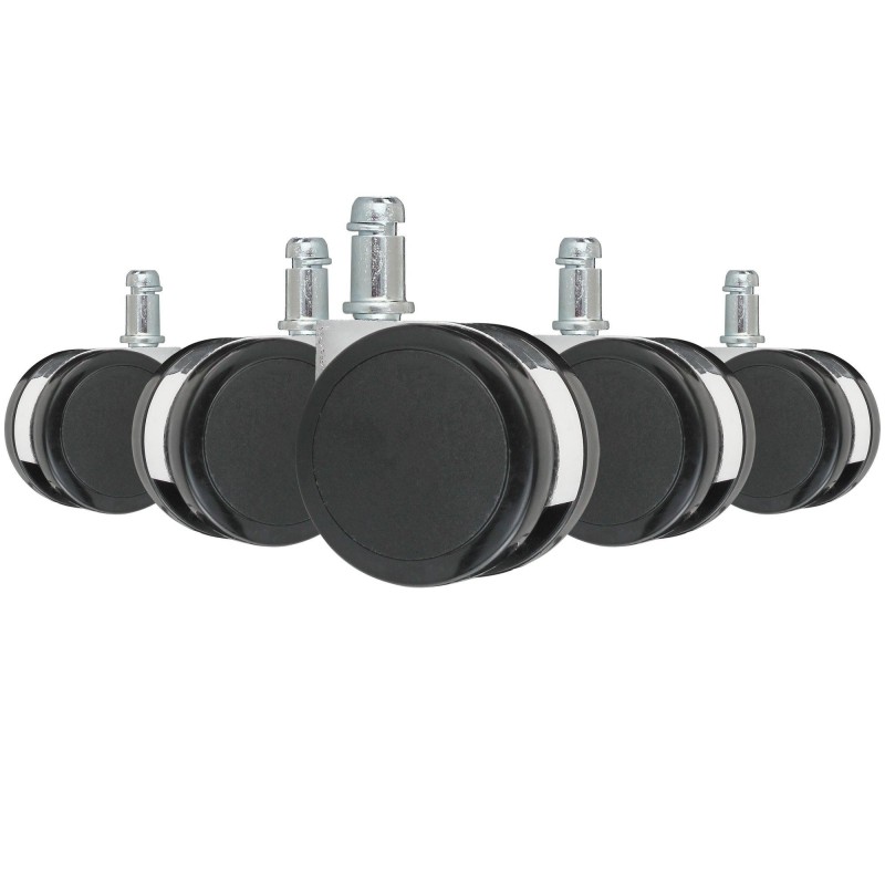Lote 5 Ruedas ROLLER 4, 11x50mm, Aptas para Suelos Duros