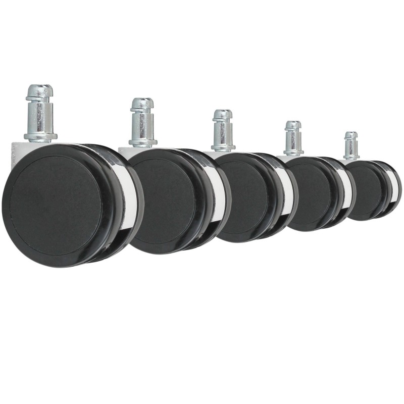 Lote 5 Ruedas ROLLER 4, 11x50mm, Aptas para Suelos Duros
