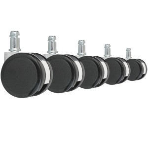 Lote 5 Ruedas ROLLER 4, 11x50mm, Aptas para Suelos Duros
