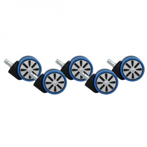 Lote de 5 Ruedas FLASH, 11x60mm, color Negro y Rojo