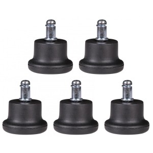 Lote de 5 Tapones para Sillas de Oficina, 11mm, color Negro