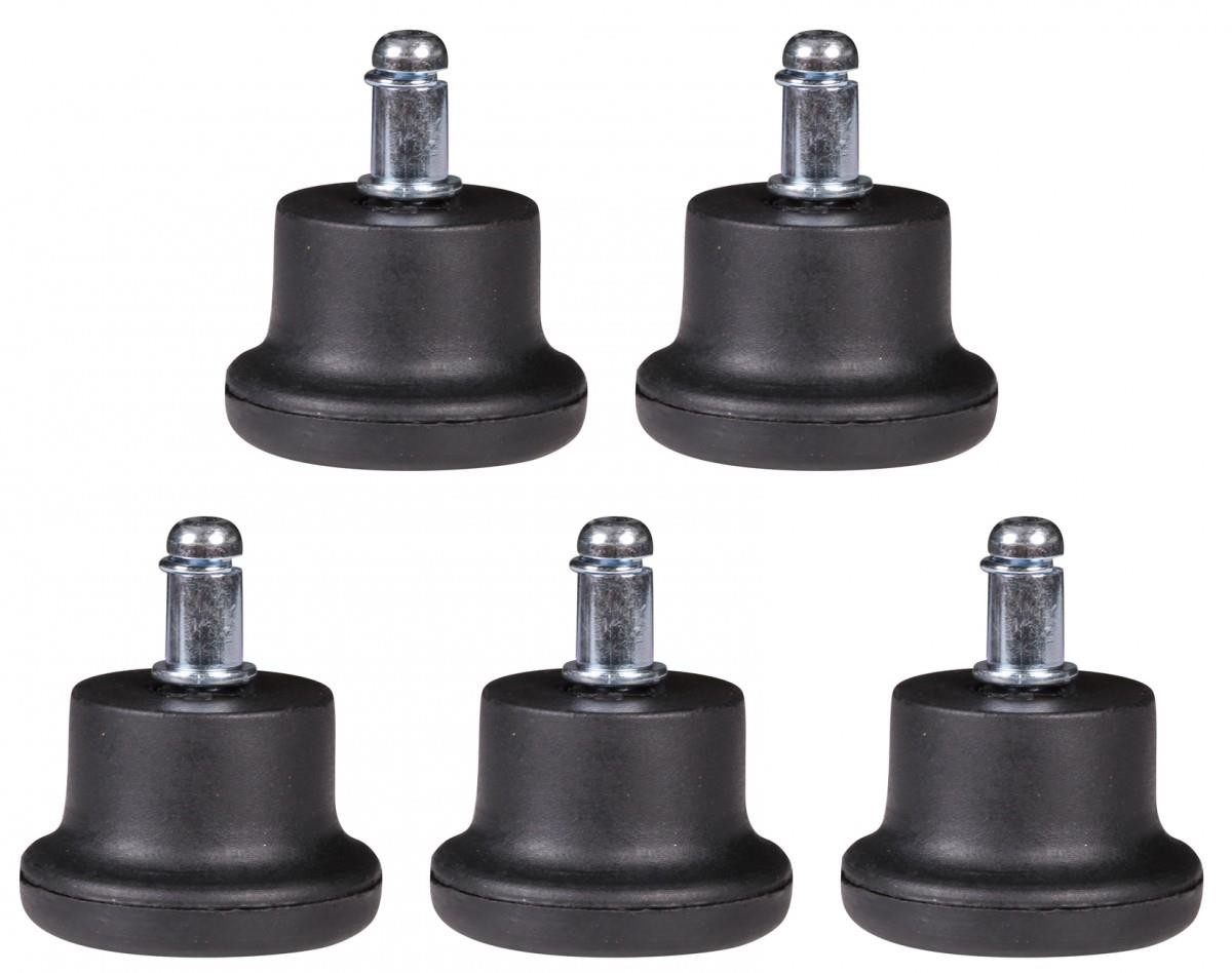 Lote de 5 Tapones para Sillas de Oficina, 11mm, Antideslizantes, color Negro