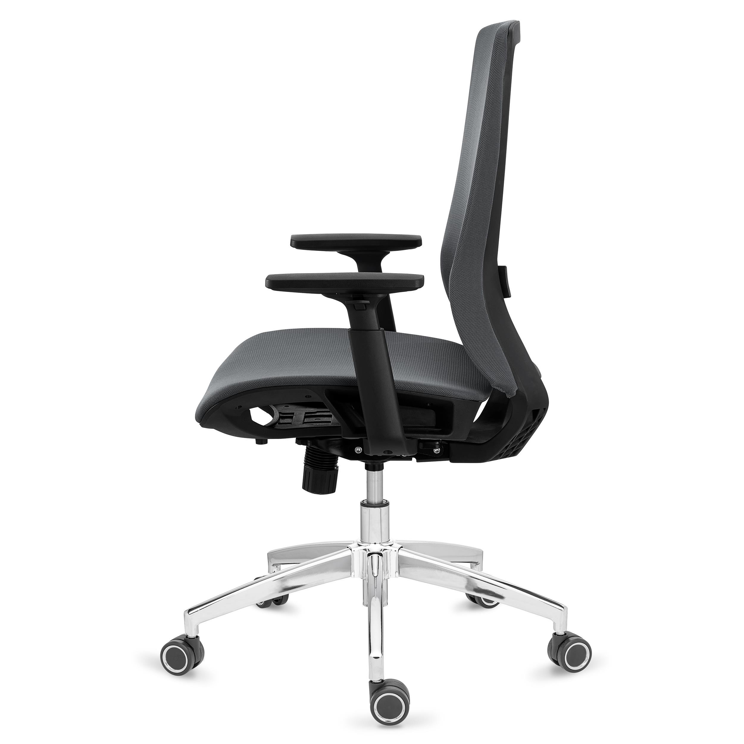 Silla Ergonómica EVANS, Uso Profesional 8H, Gran Diseño y Calidad, Base Metálica, En Negro