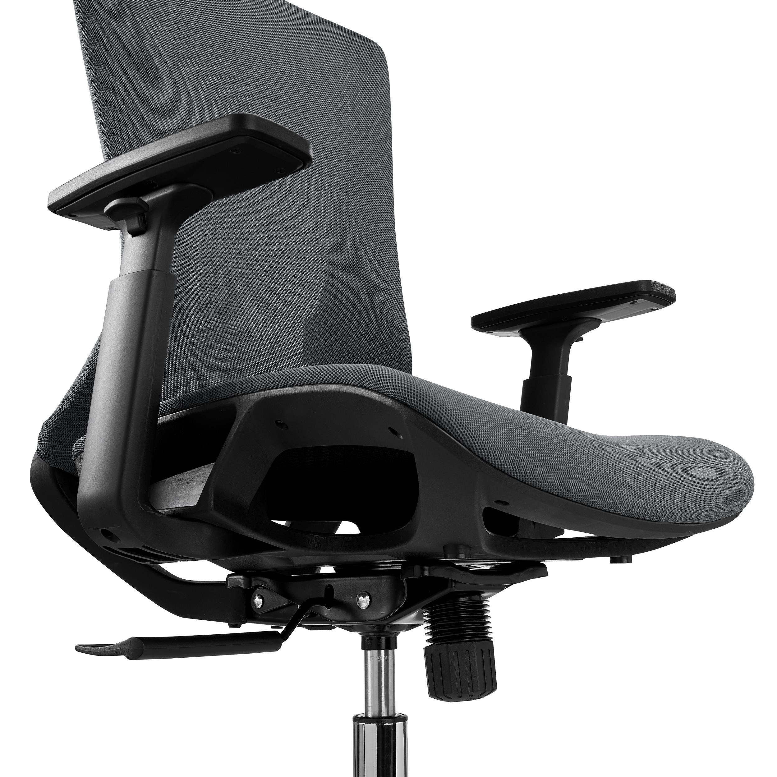 Silla Ergonómica EVANS, Uso Profesional 8H, Gran Diseño y Calidad, Base Metálica, En Negro