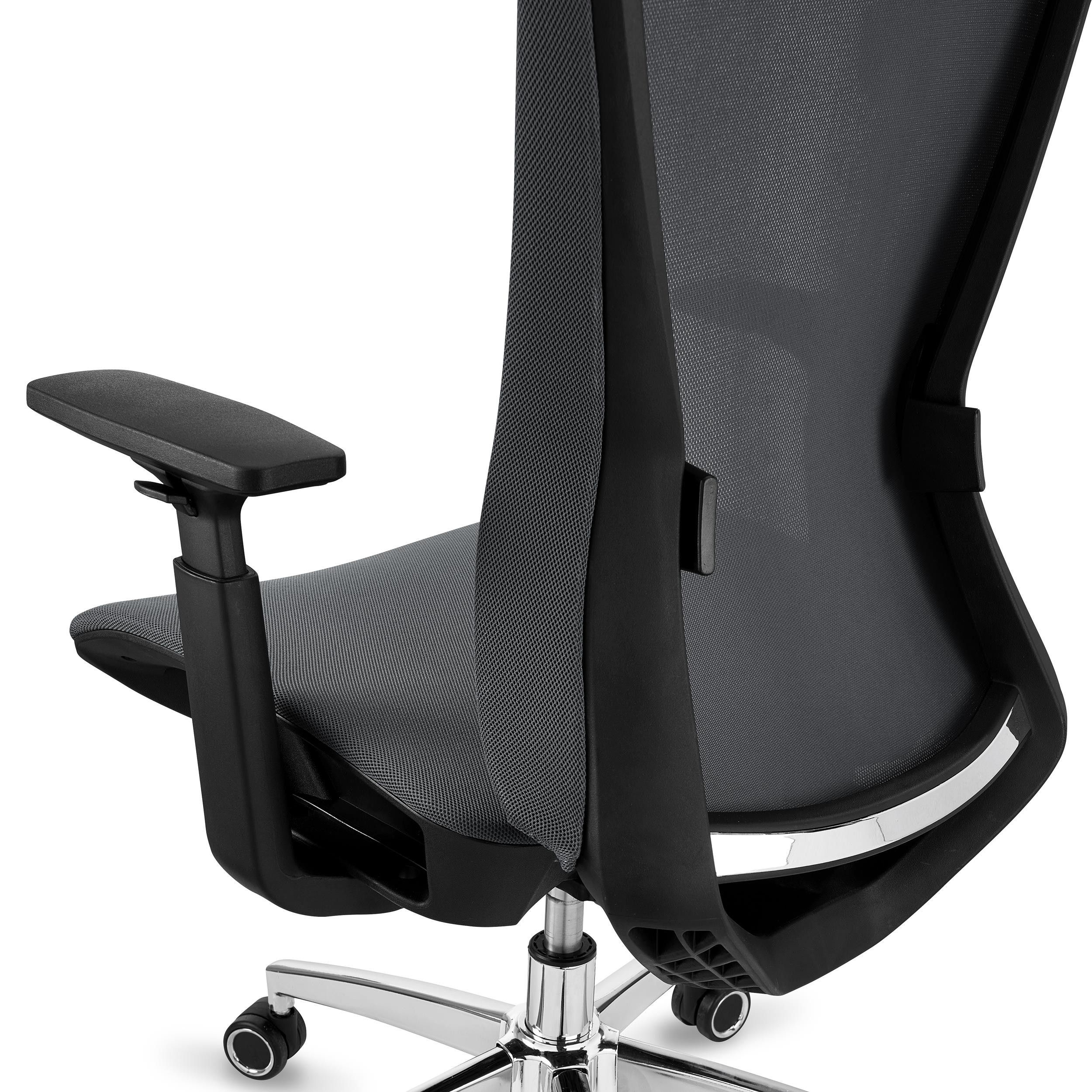 Silla Ergonómica EVANS, Uso Profesional 8H, Gran Diseño y Calidad, Base Metálica, En Negro