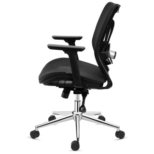 Silla de Oficina Ergonomica LAMBO PRO, soporte lumbar, en malla transpirable, negro 2
