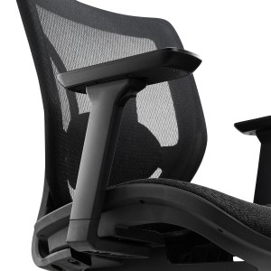 Silla de Oficina Ergonomica LAMBO PRO, soporte lumbar, en malla transpirable, negro