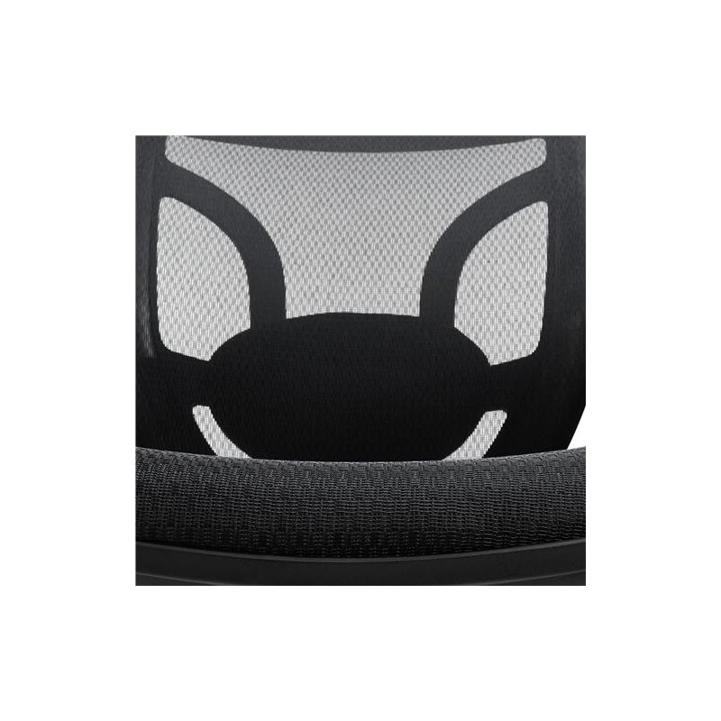 Silla de Oficina Ergonomica LAMBO PRO, reposacabezas, soporte lumbar, en malla transpirable, negro