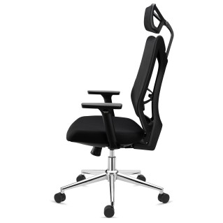 Silla de Oficina Ergonómica ADARA, con reposacabezas, uso profesional 8h, negro 2