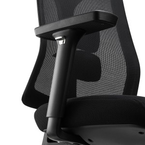Silla de Oficina Ergonómica ADARA, con reposacabezas, uso profesional 8h, negro
