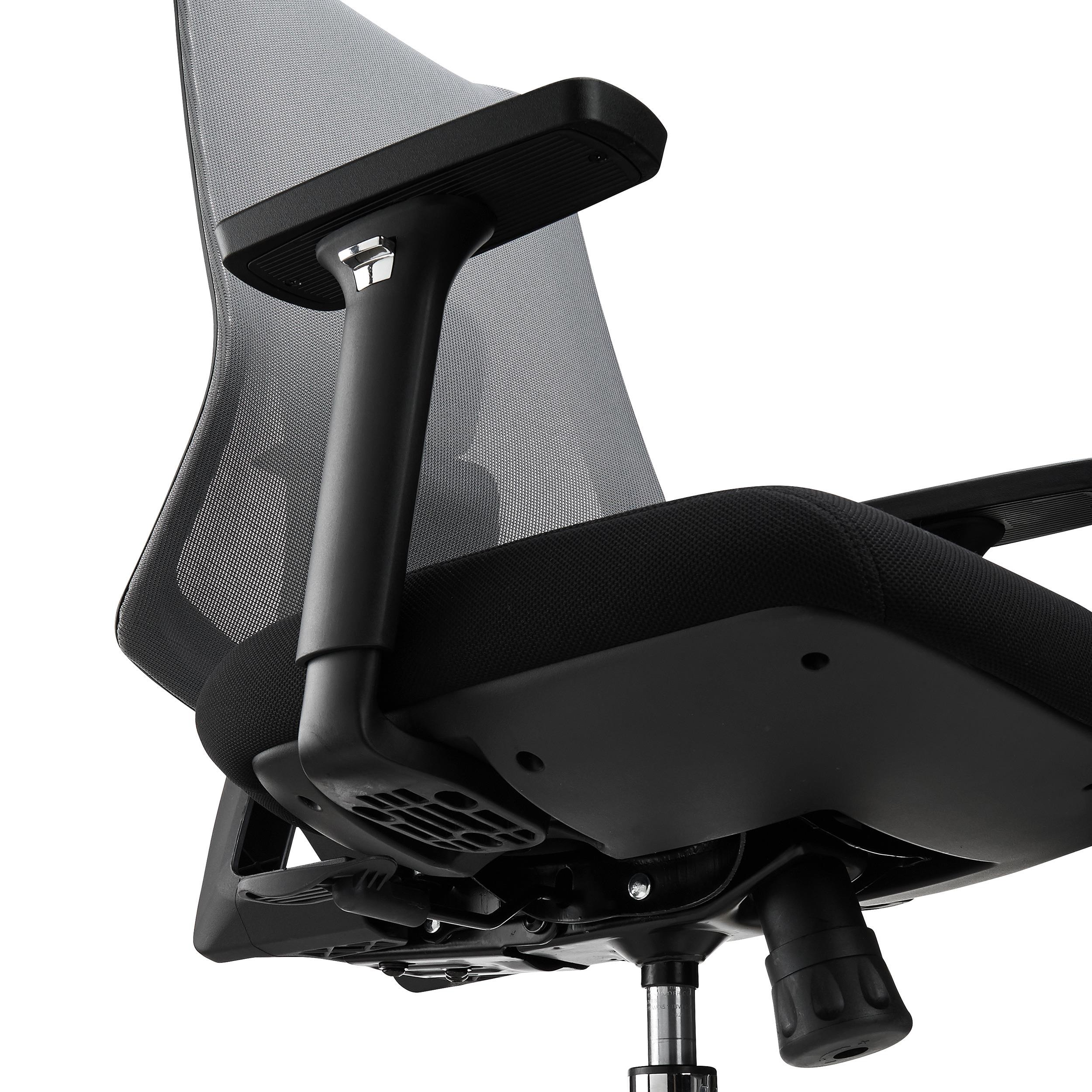 Silla Ergonómica ADARA, Reposacabezas, Uso Profesional 8h, Reposabrazos 3D, En Negro
