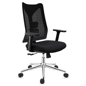 Silla de Oficina Ergonómica ADARA, uso profesional 8h, negro