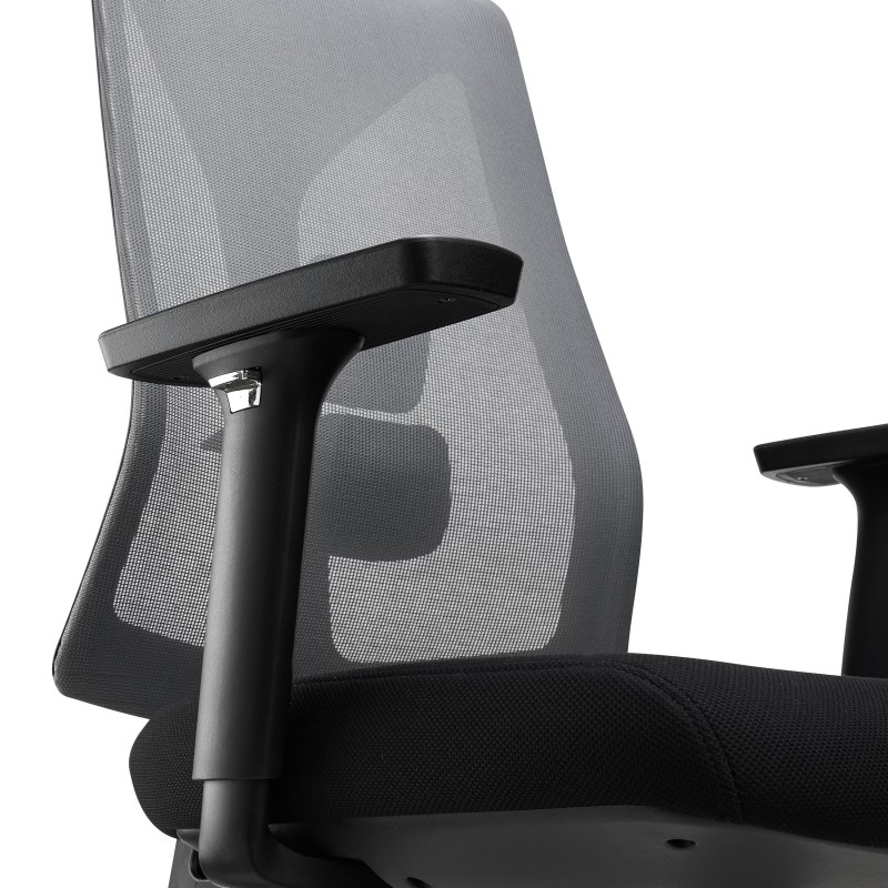 Silla de Oficina Ergonómica ADARA, uso profesional 8h, negro