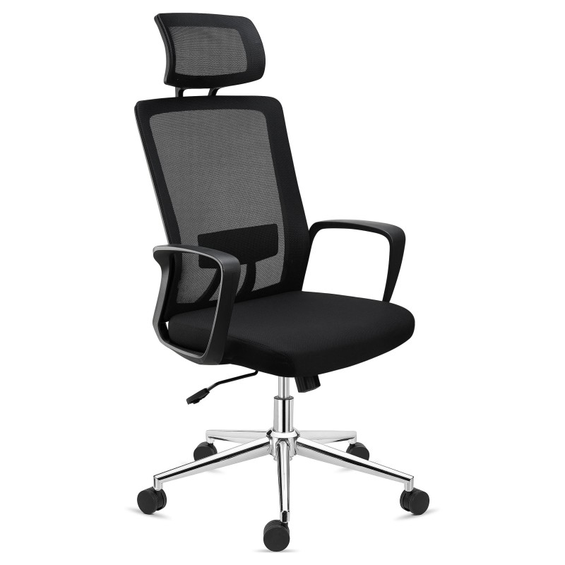 Silla de Oficina ERGOCITY, Reposacabezas, En Negro