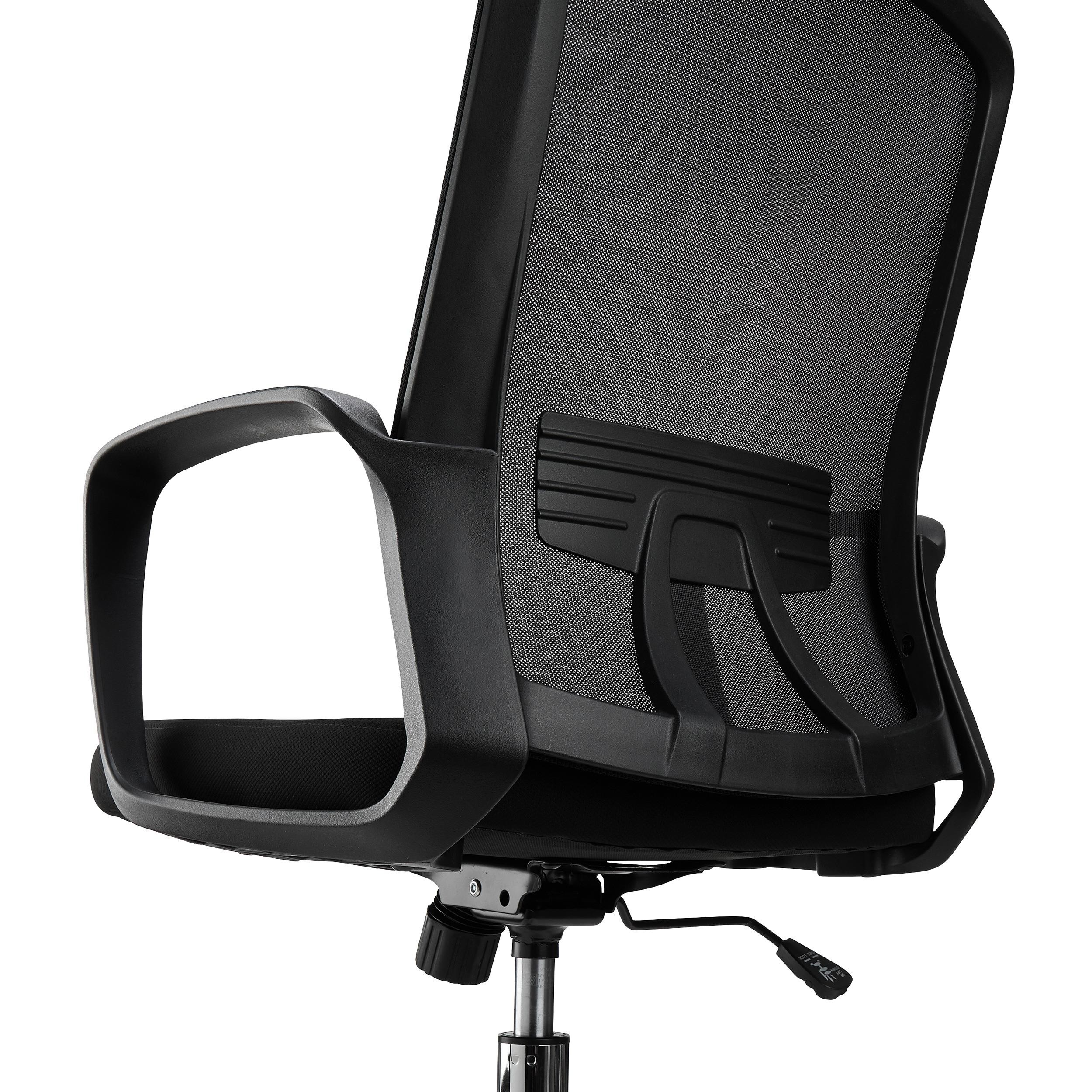 Silla de Oficina ERGOCITY, Reposacabezas, Soporte Lumbar, Respaldo Basculante, En Negro