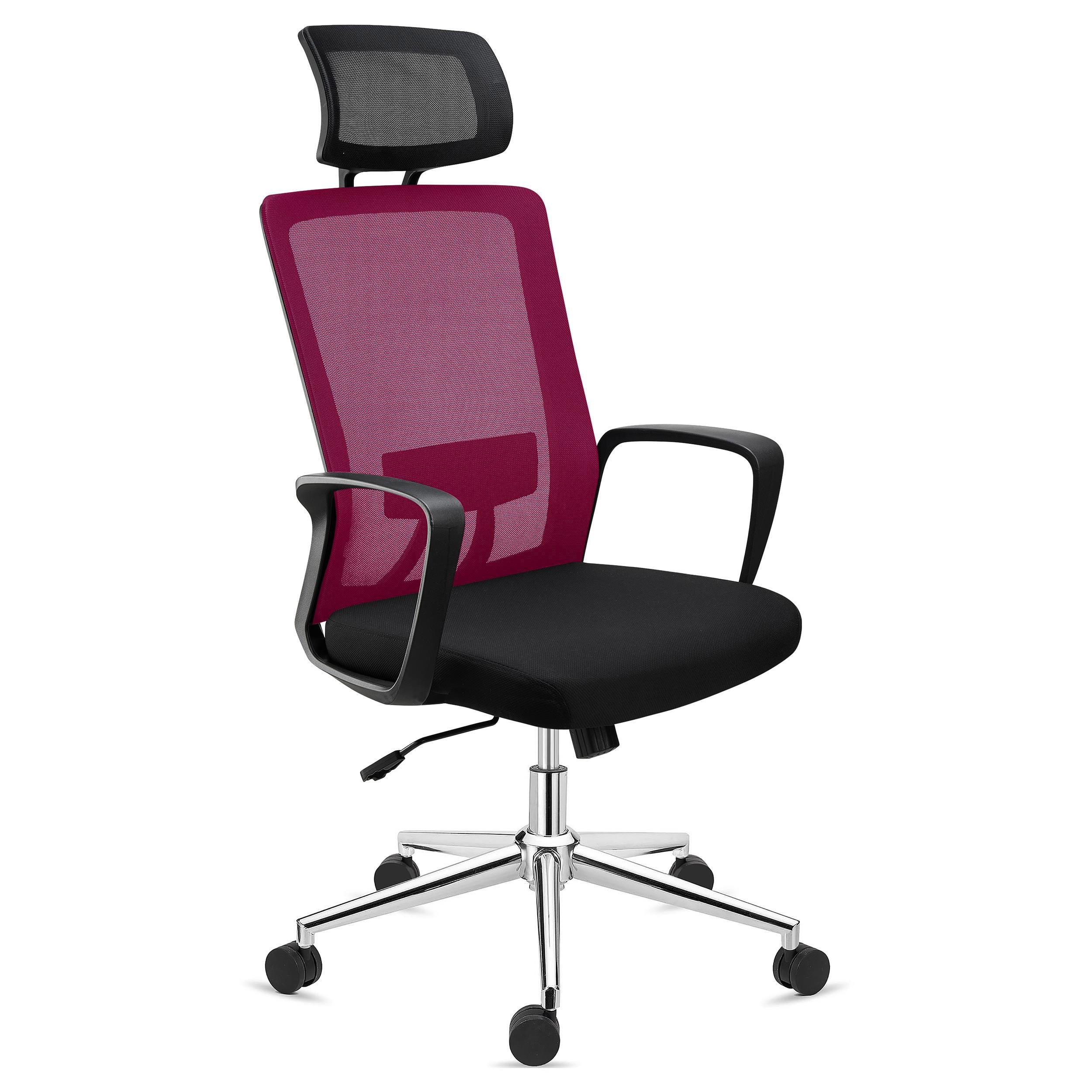 Silla de Oficina ERGOCITY, Reposacabezas, Soporte Lumbar, Respaldo Basculante, En Negro