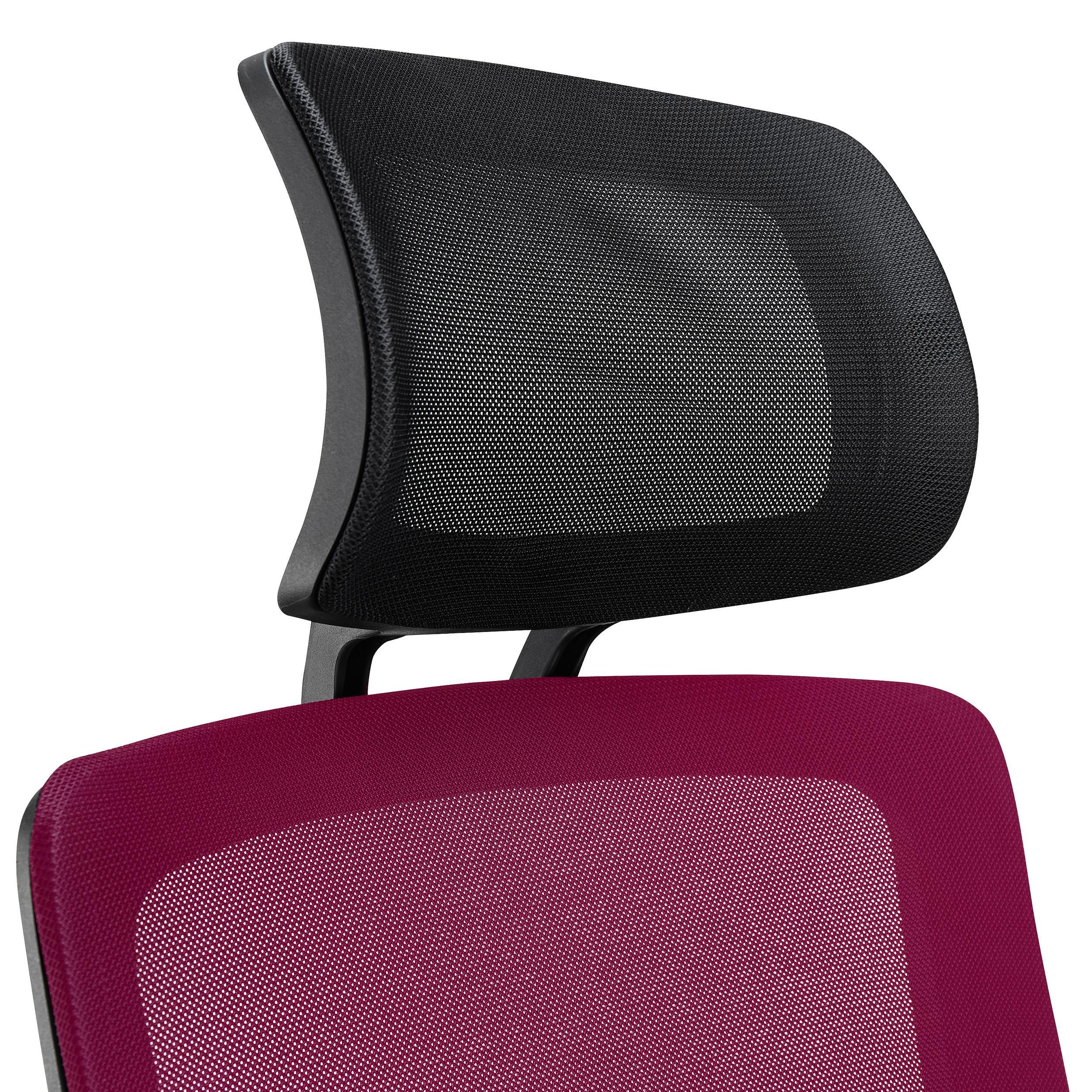Silla de Oficina ERGOCITY, Reposacabezas, Soporte Lumbar, Respaldo Basculante, En Negro