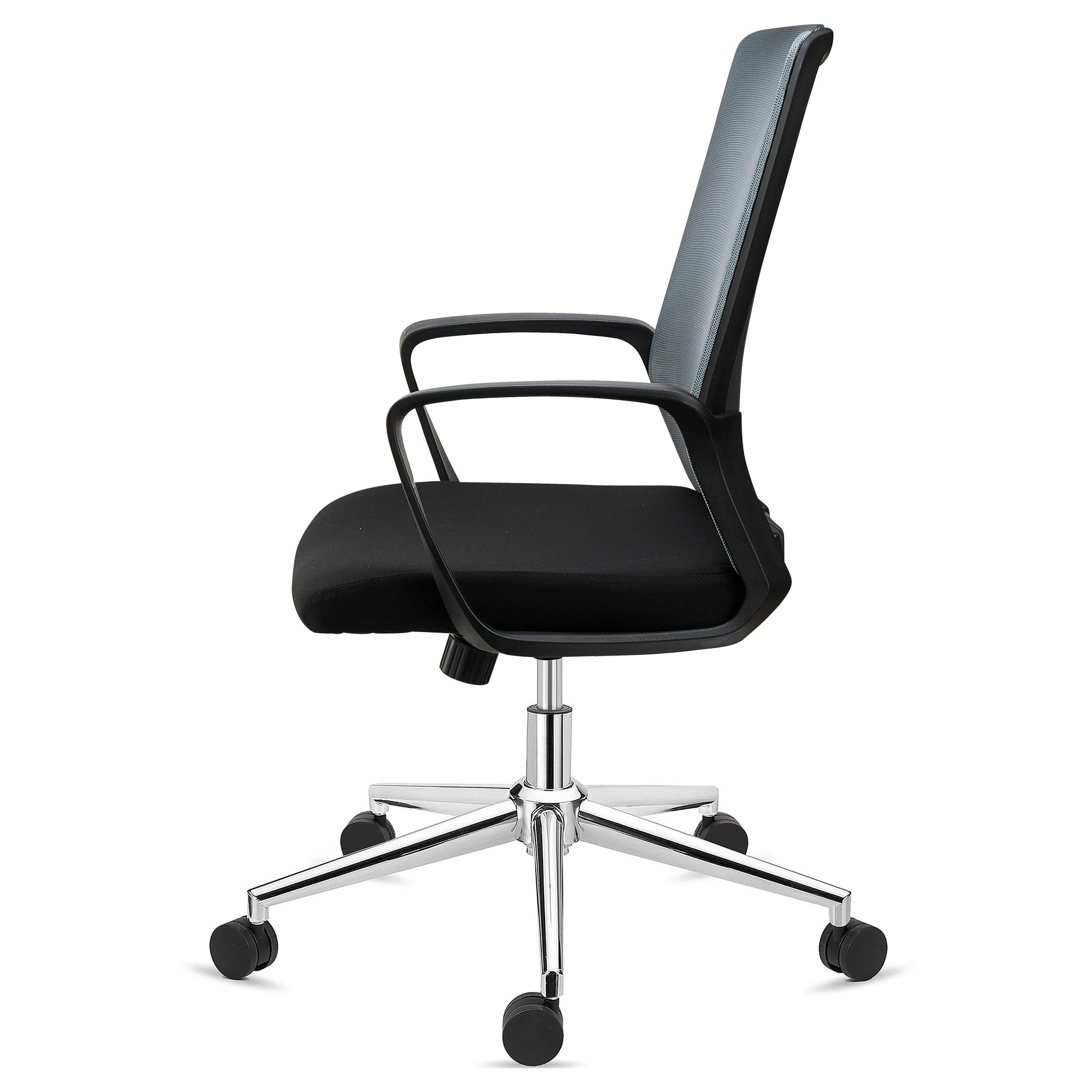 Silla de Oficina ERGOCITY, Soporte Lumbar, Respaldo Basculante, En Negro