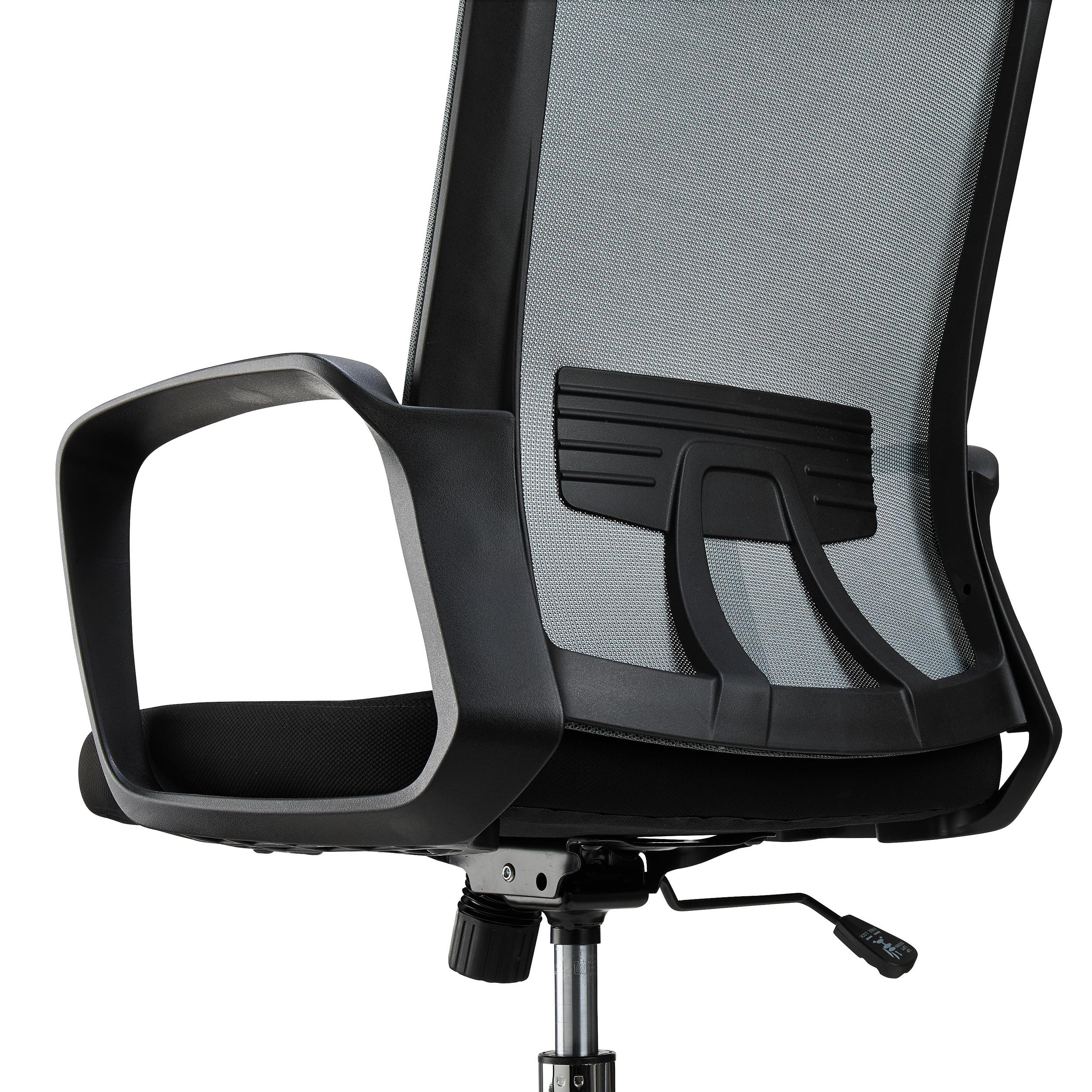 Silla de Oficina ERGOCITY, Soporte Lumbar, Respaldo Basculante, En Negro