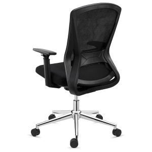 Silla de oficina ergonómica RIVER, comodidad y diseño, en negro