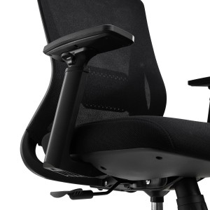 Silla de oficina ergonómica RIVER, comodidad y diseño, en negro