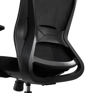 Silla de oficina ergonómica RIVER, comodidad y diseño, en negro