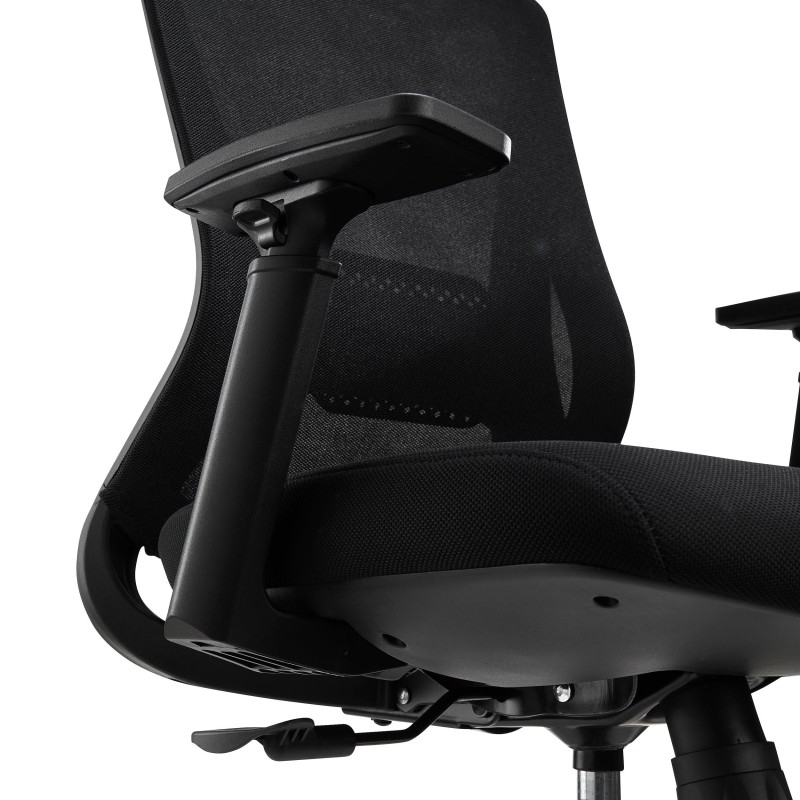 Silla ergonómica RIVER, comodidad y diseño, en negro