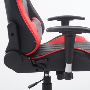 Silla gaming LOGAN PRO, respaldo reclinable, con cojines, en piel color negro/azul
