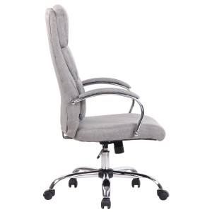 Sillón de oficina BRANDON TELA, grueso acolchado, color negro